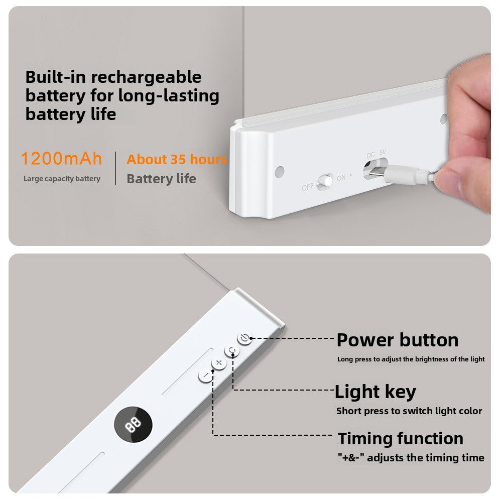 Rechargeable LED Reading Light with Adjustable Brightness